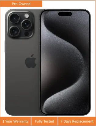 Picture of Apple iPhone 15 Pro Max 256GB Black Titanium Refurbished – Same Day Delivery in Bangalore