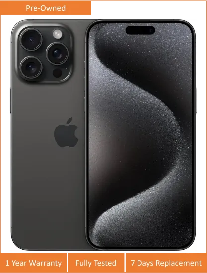 Picture of Apple iPhone 15 Pro Max 256GB Black Titanium Refurbished – Same Day Delivery in Bangalore
